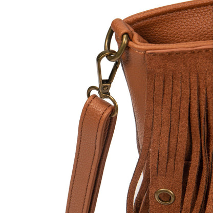 Bolso Mujer De Moda Con Flecos Boho, Bolso Grande Shopper Con Correa Bandolera, Bolso Casual Chic 36x27x12cm