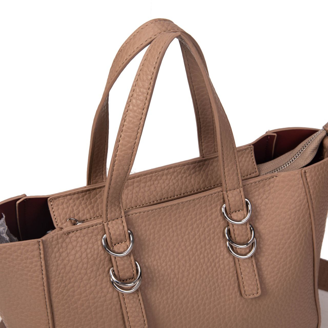 Bolso Mujer Elegante De Eco Cuero Con Correa Ajustable Y Clutch Interior, Bolso De Moda Para Trabajo Y Uso Diario
