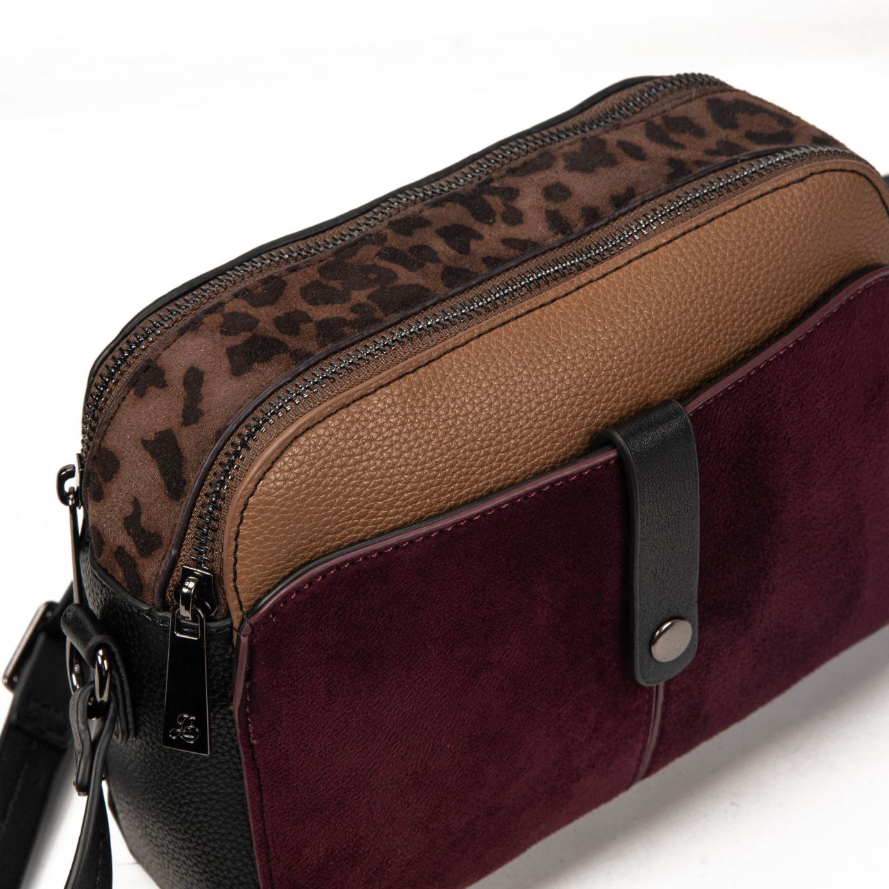Bolso Bandolera Mujer De Eco Cuero Y Ante Con Estilo Animal Print, Bolso Pequeño Elegante Para Uso Diario Y Viajes