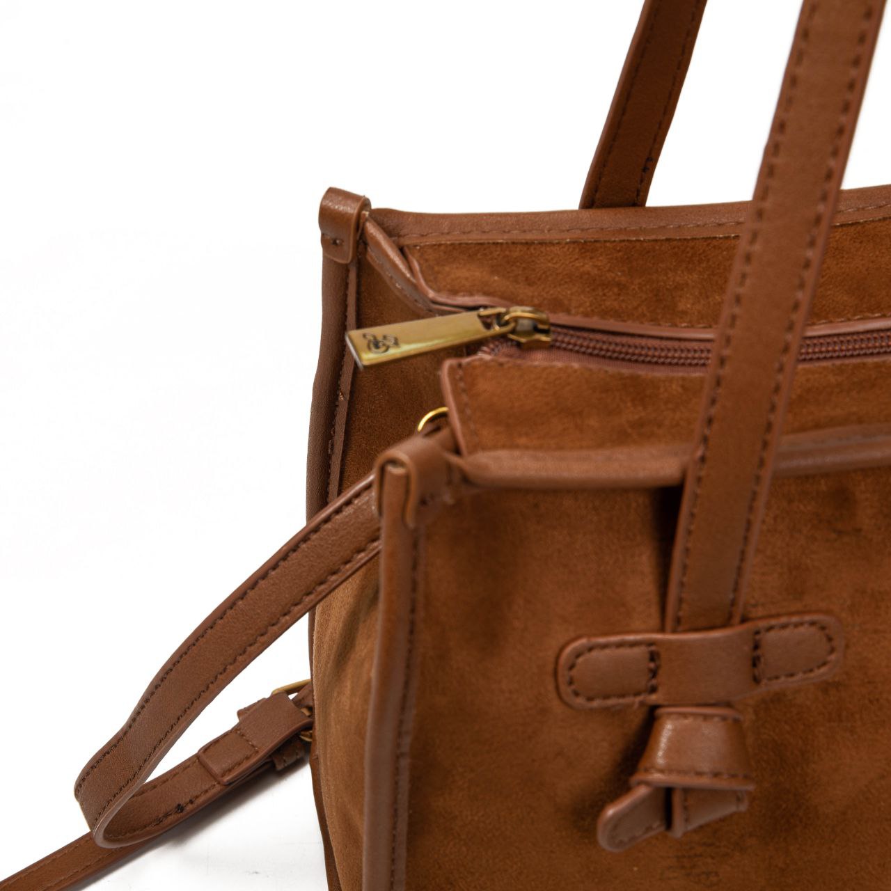 Bolso Mujer De Moda Elegante Con Estilo Casual Chic, Cartera Suave Tipo Ante Con Asas Y Correa, Bolso Pequeño Moderno