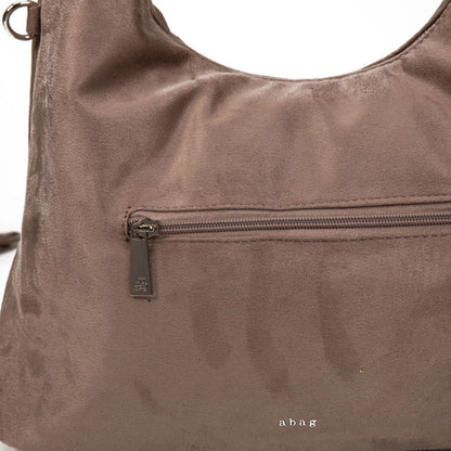 Bolso Mujer De Moda Tipo Hobo Con Tachuelas, Estilo Boho Chic, Asas Y Correa Bandolera, Suave Efecto Ante Mediano