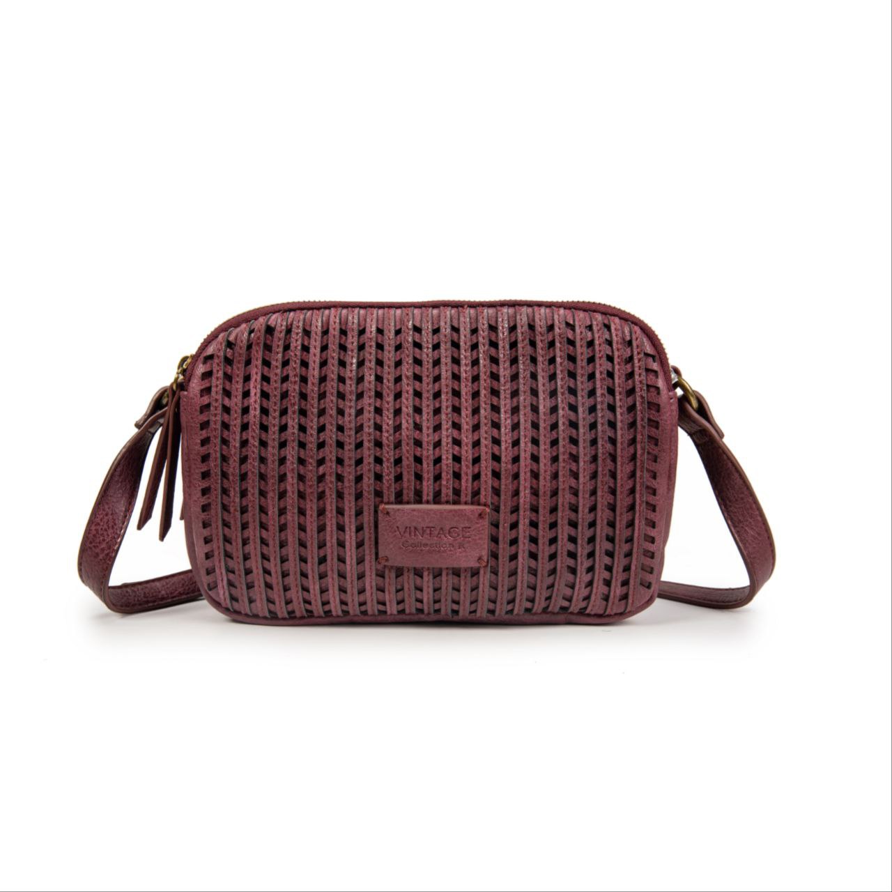 Bolso Mujer De Moda Pequeño Elegante Cruzado En Eco Cuero Vintage Con Diseño Único Y Cremallera Segura