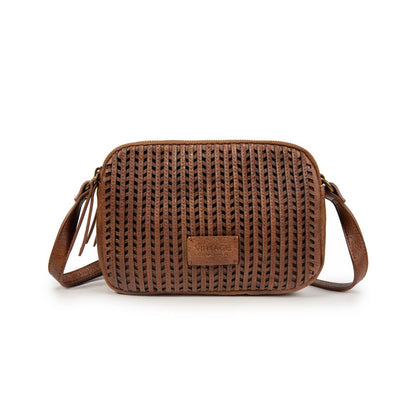 Bolso Mujer De Moda Pequeño Elegante Cruzado En Eco Cuero Vintage Con Diseño Único Y Cremallera Segura