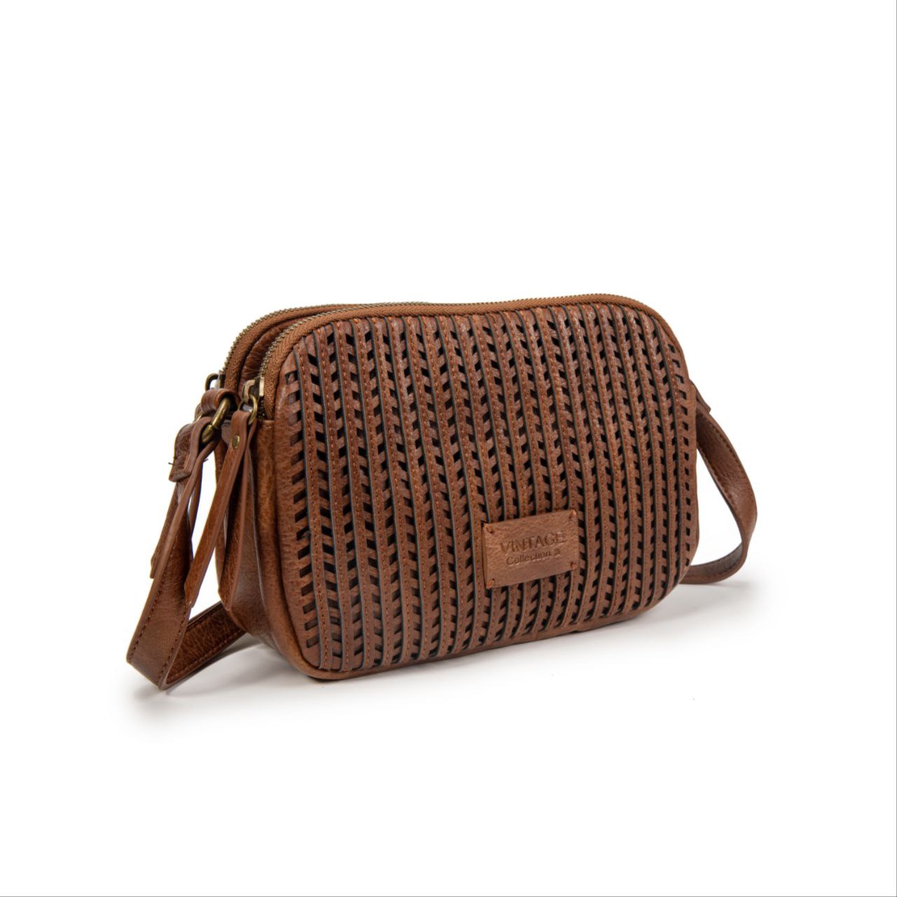 Bolso Mujer De Moda Pequeño Elegante Cruzado En Eco Cuero Vintage Con Diseño Único Y Cremallera Segura