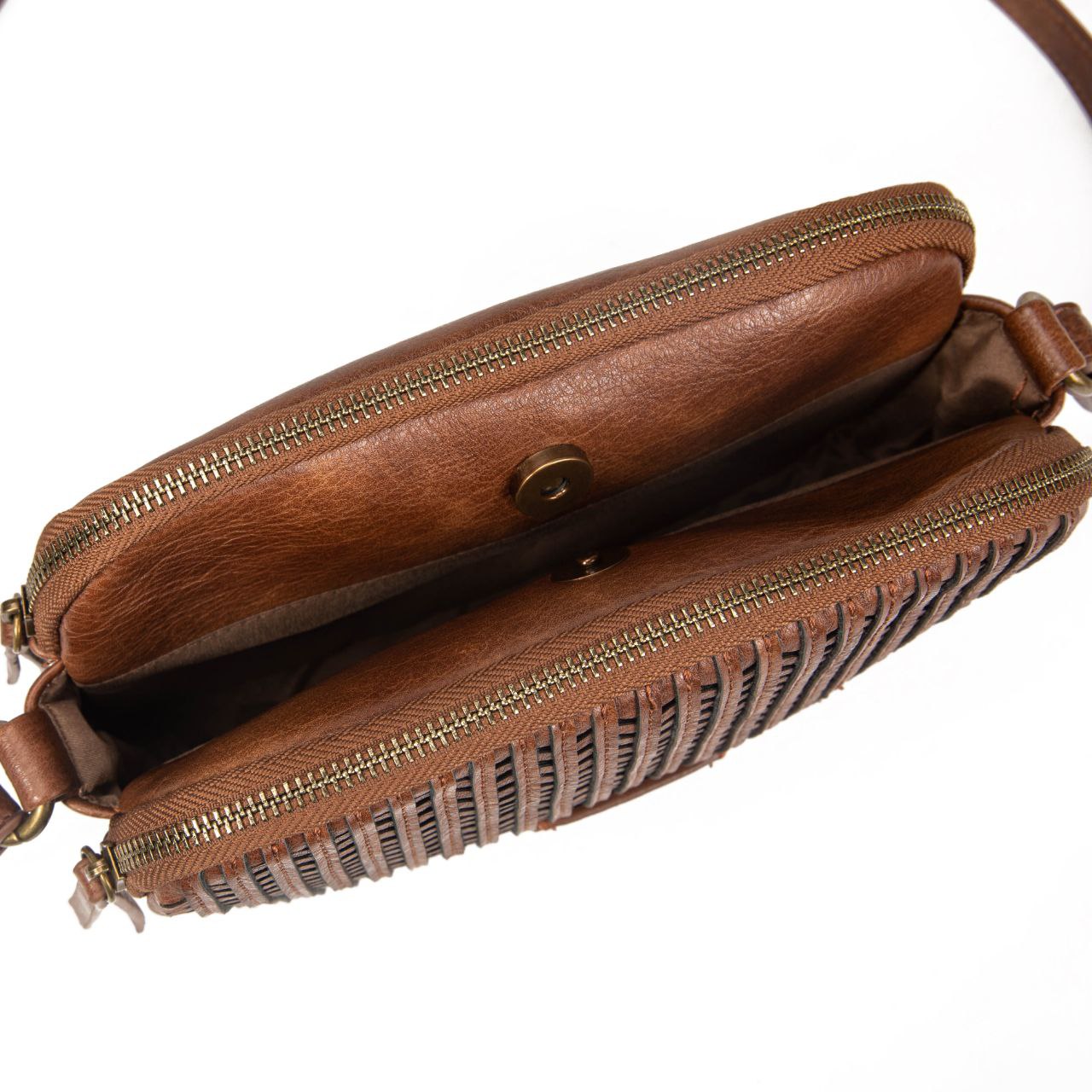 Bolso Mujer De Moda Pequeño Elegante Cruzado En Eco Cuero Vintage Con Diseño Único Y Cremallera Segura