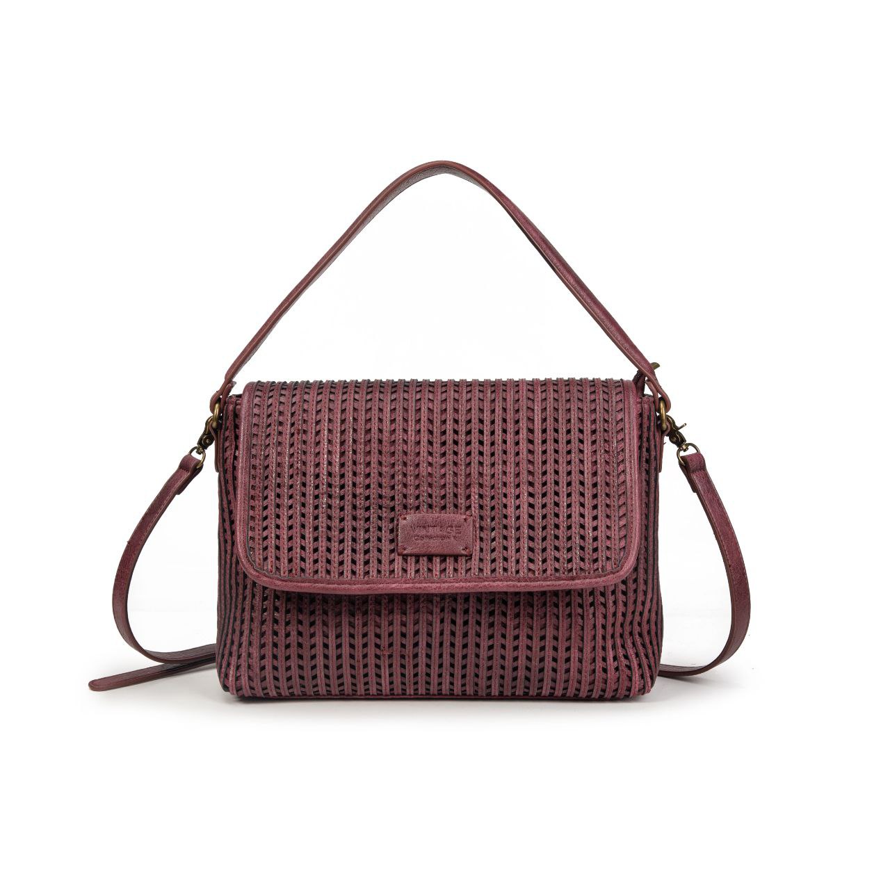 Bolso Mujer Elegante De Moda Con Diseño Perforado – Bandolera De Eco Cuero Estilo Vintage