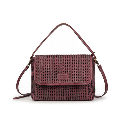 Bolso Mujer Elegante De Moda Con Diseño Perforado – Bandolera De Eco Cuero Estilo Vintage