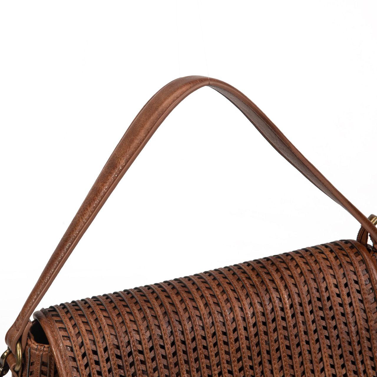 Bolso Mujer Elegante De Moda Con Diseño Perforado – Bandolera De Eco Cuero Estilo Vintage