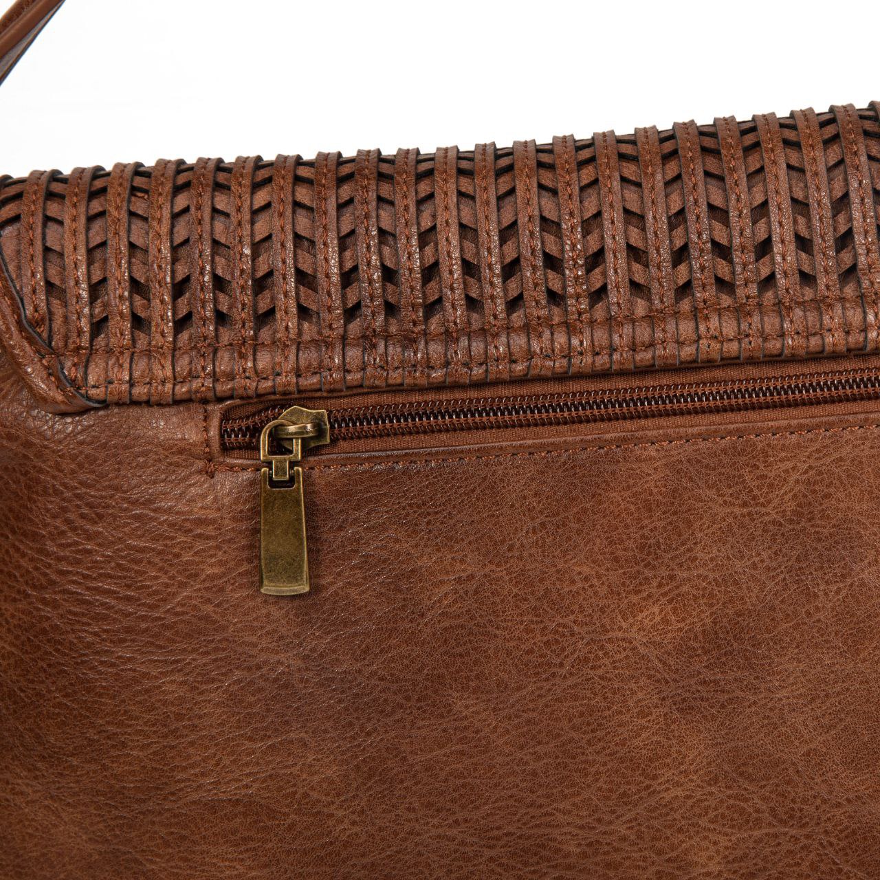 Bolso Mujer Elegante De Moda Con Diseño Perforado – Bandolera De Eco Cuero Estilo Vintage