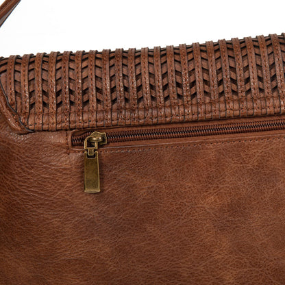 Bolso Mujer Elegante De Moda Con Diseño Perforado – Bandolera De Eco Cuero Estilo Vintage