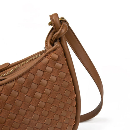 Bolso Mujer De Moda Tipo Bandolera – Bolso Pequeño De Eco Cuero Trenzado Con Estilo Casual