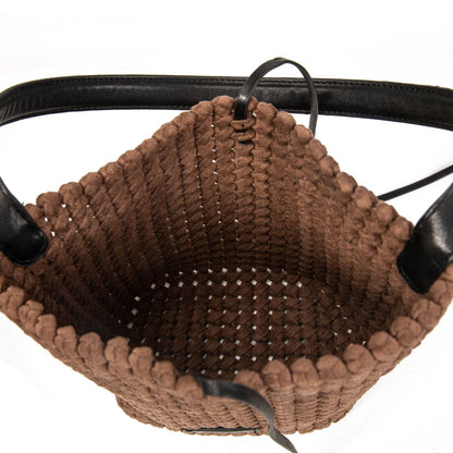 Bolso Mujer Tipo Bucket De Moda – Bolso Grande De Tejido Con Estilo Casual Chic Y Neceser Interior