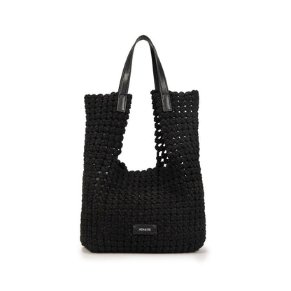 Bolso Tote Mujer De Moda – Bolso Grande Tejido Con Estilo Casual Y Neceser Interior