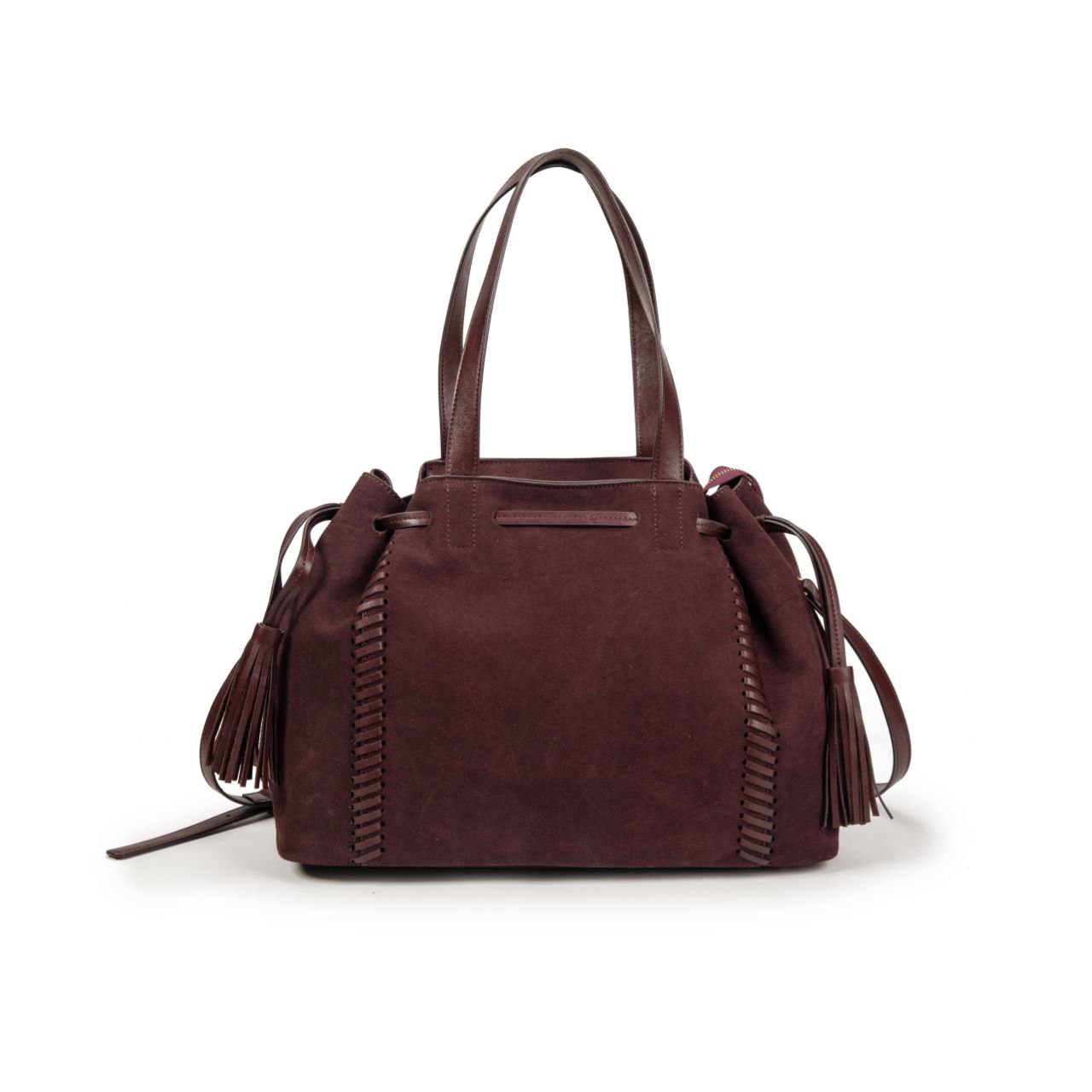 Bolso Tote Mujer Elegante De Moda – Bolso Grande De Ante Sintético Con Detalles De Flecos