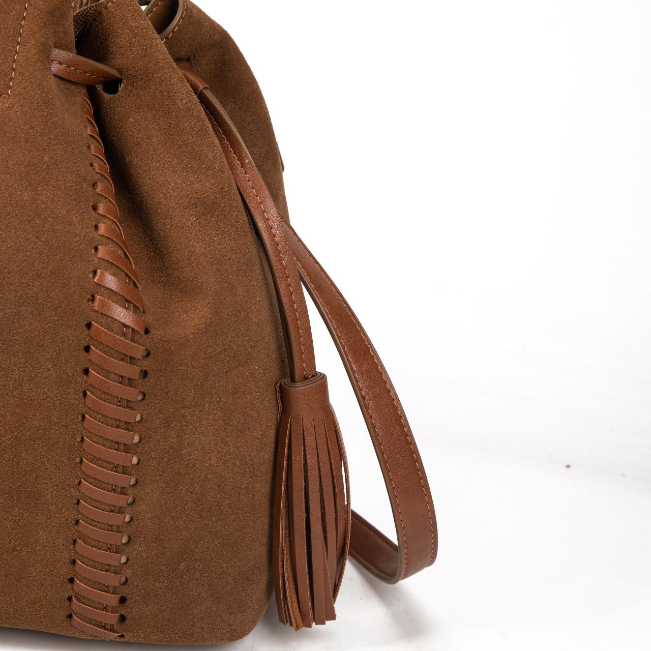 Bolso Tote Mujer Elegante De Moda – Bolso Grande De Ante Sintético Con Detalles De Flecos