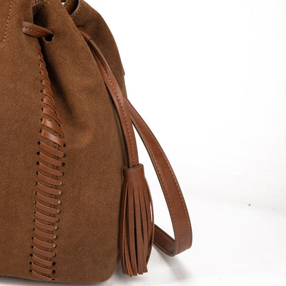 Bolso Tote Mujer Elegante De Moda – Bolso Grande De Ante Sintético Con Detalles De Flecos