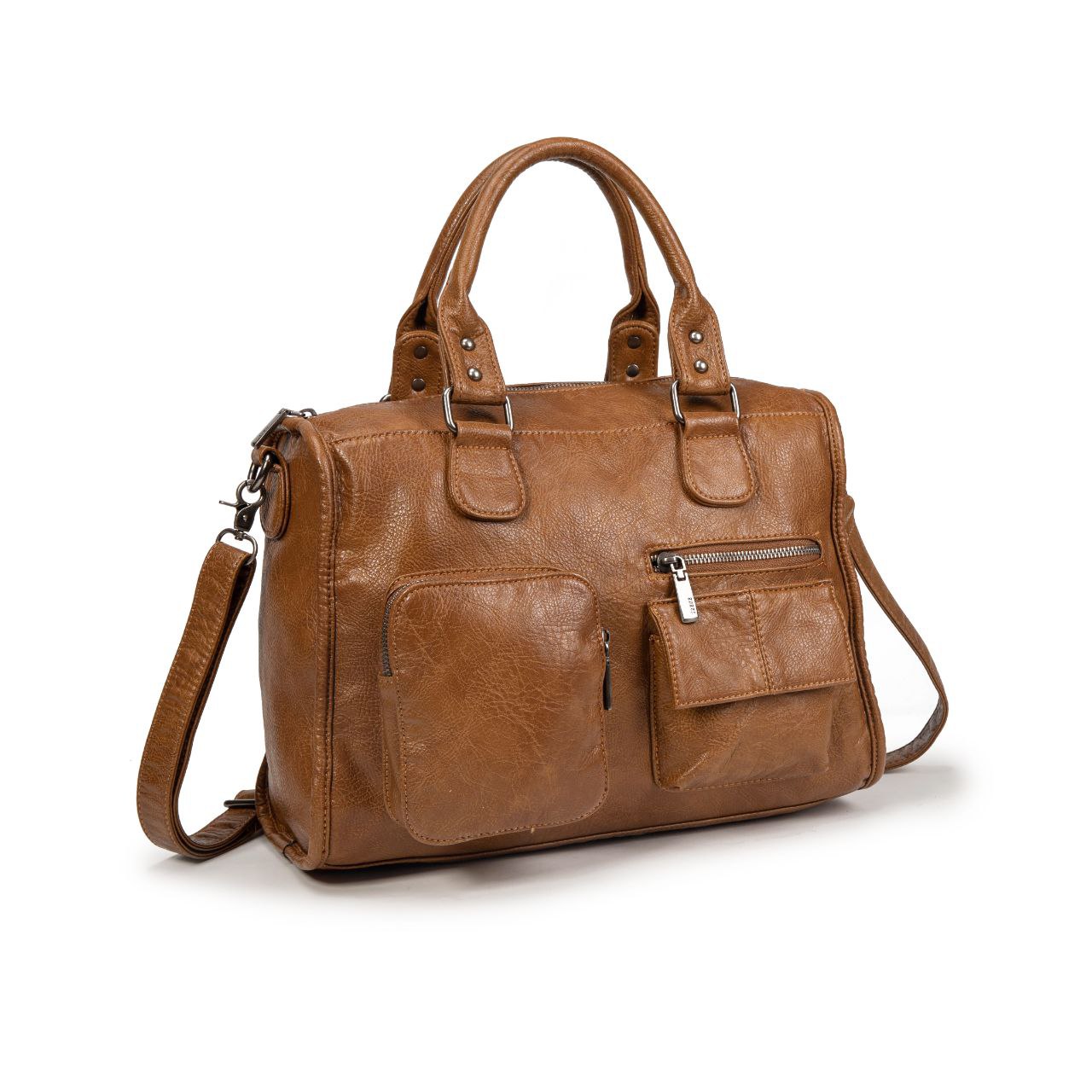 Bolso Mujer Grande De Moda – Bolso De Mano Y Bandolera De Cuero Sintético Con Bolsillos