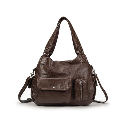 Bolso Mujer Grande De Moda Elegante De Eco Cuero – Bolso Casual Cómodo Para El Día A Día Con Múltiples Bolsillos