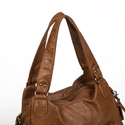 Bolso Mujer Grande De Moda Elegante De Eco Cuero – Bolso Casual Cómodo Para El Día A Día Con Múltiples Bolsillos
