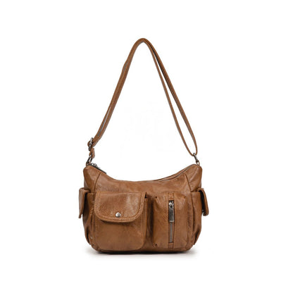 Bolso Mujer Pequeño De Moda En Eco Cuero – Bolso Bandolera Elegante Con Bolsillos Prácticos 26×18×11 Cm