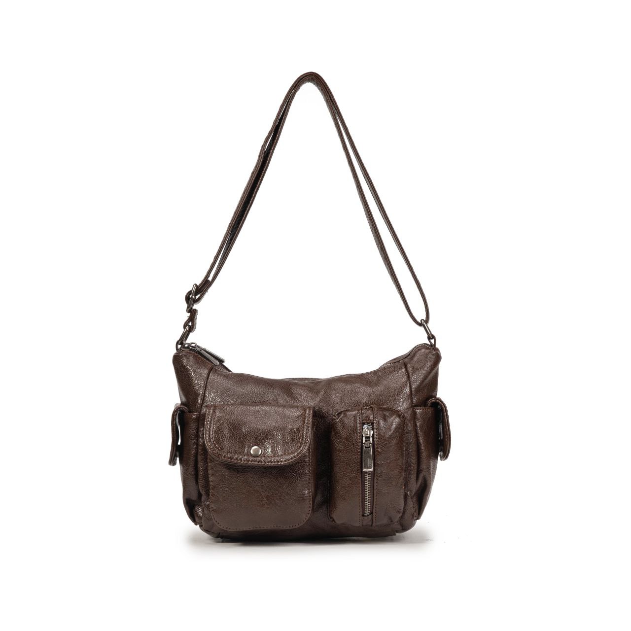 Bolso Mujer Pequeño De Moda En Eco Cuero – Bolso Bandolera Elegante Con Bolsillos Prácticos 26×18×11 Cm