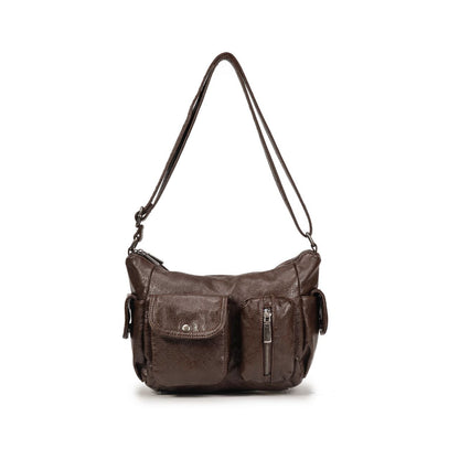 Bolso Mujer Pequeño De Moda En Eco Cuero – Bolso Bandolera Elegante Con Bolsillos Prácticos 26×18×11 Cm