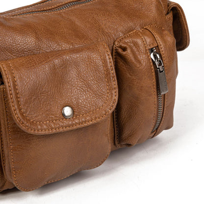 Bolso Mujer Pequeño De Moda En Eco Cuero – Bolso Bandolera Elegante Con Bolsillos Prácticos 26×18×11 Cm