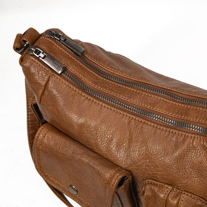 Bolso Mujer Pequeño De Moda En Eco Cuero – Bolso Bandolera Elegante Con Bolsillos Prácticos 26×18×11 Cm