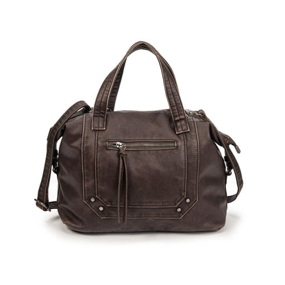 Bolso Mujer Grande De Moda En Eco Cuero – Bolso De Mano Y Bandolera Elegante Con Cremallera Frontal 32×22×14 Cm