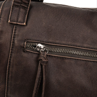 Bolso Mujer Grande De Moda En Eco Cuero – Bolso De Mano Y Bandolera Elegante Con Cremallera Frontal 32×22×14 Cm