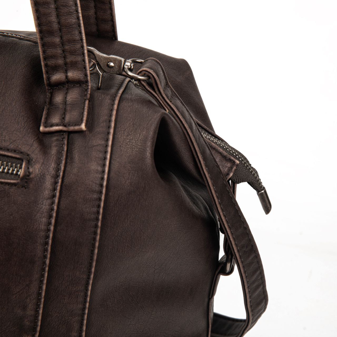 Bolso Mujer Grande De Moda En Eco Cuero – Bolso De Mano Y Bandolera Elegante Con Cremallera Frontal 32×22×14 Cm