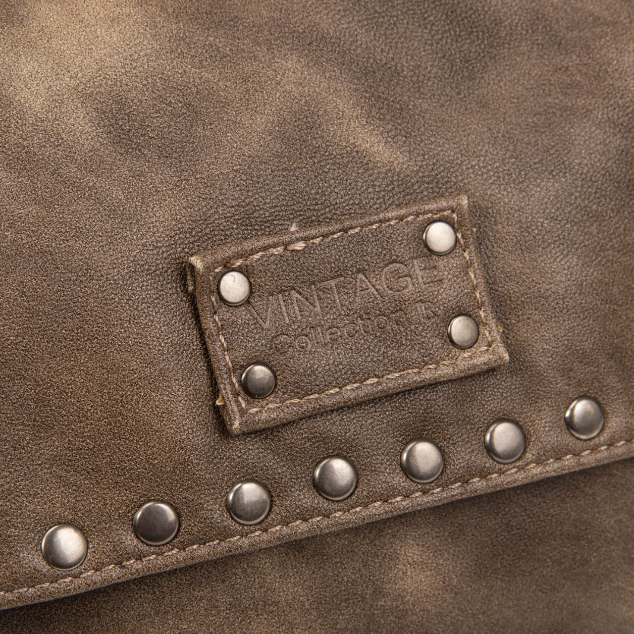 Bolso Bandolera Mujer De Eco Cuero Con Tachuelas – Bolso De Moda Elegante Con Solapa, Doble Cremallera 24×18×10 Cm