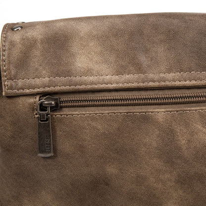 Bolso Bandolera Mujer De Eco Cuero Con Tachuelas – Bolso De Moda Elegante Con Solapa, Doble Cremallera 24×18×10 Cm