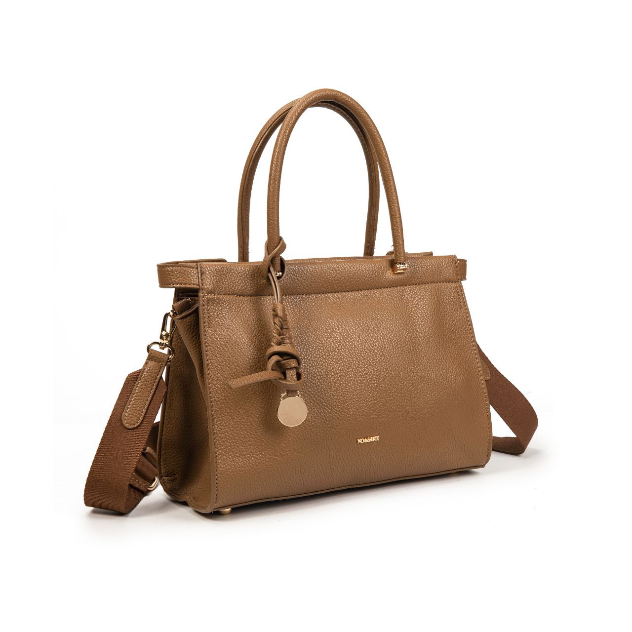 Bolso Mujer Elegante De Moda En Eco Cuero – Bolso De Mano Y Bandolera Con Correa Ancha Y Detalle Trenzado 30×22×12 Cm