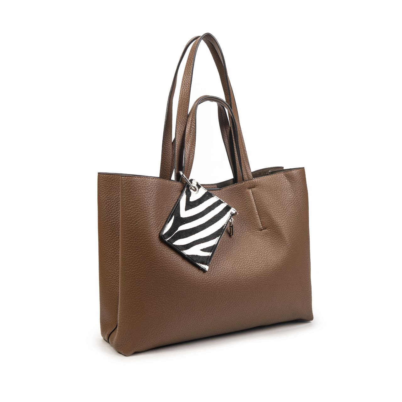 Bolso Mujer Grande De Moda Con Monedero Animal Print – Shopper Elegante De Eco-Cuero Negro O Marrón