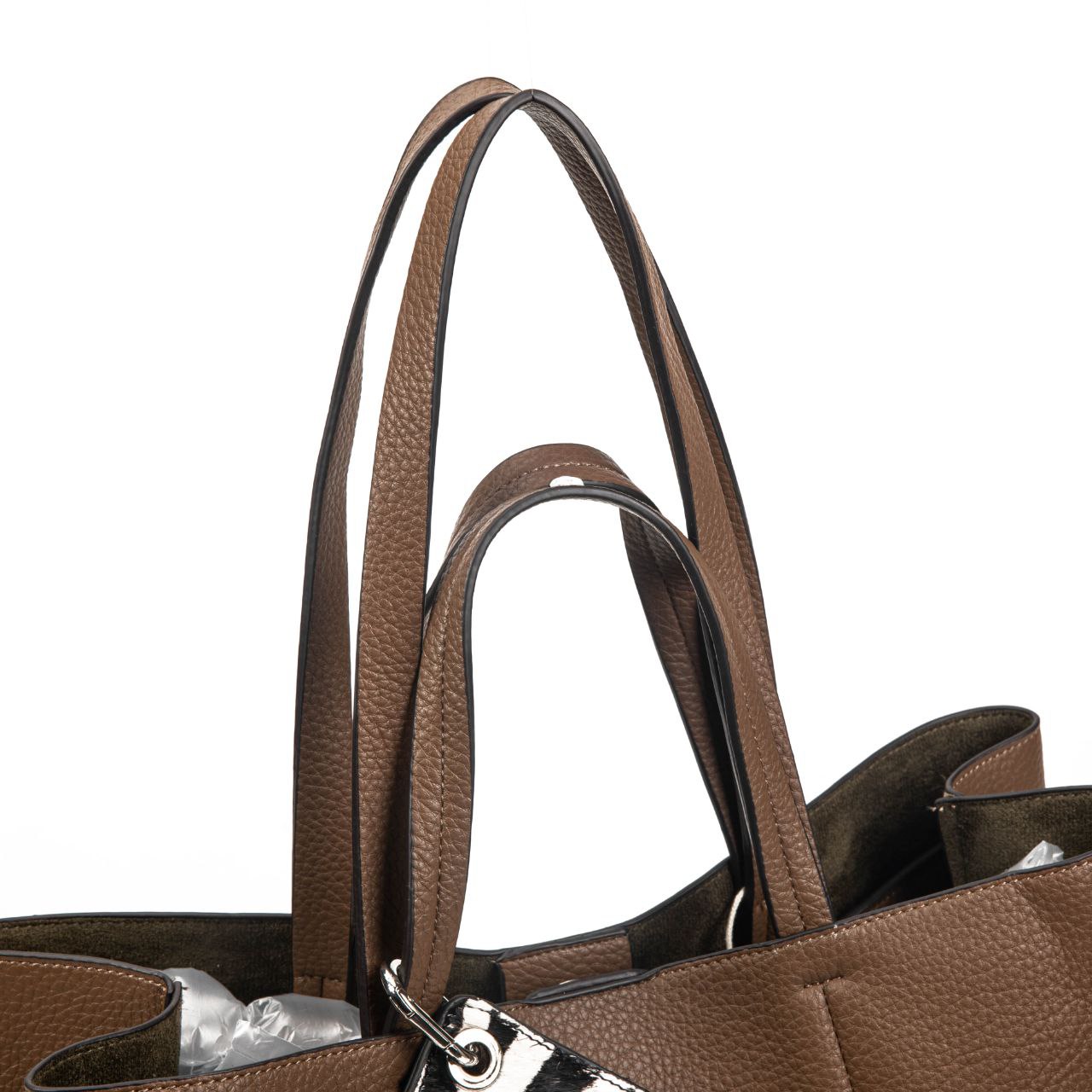 Bolso Mujer Grande De Moda Con Monedero Animal Print – Shopper Elegante De Eco-Cuero Negro O Marrón