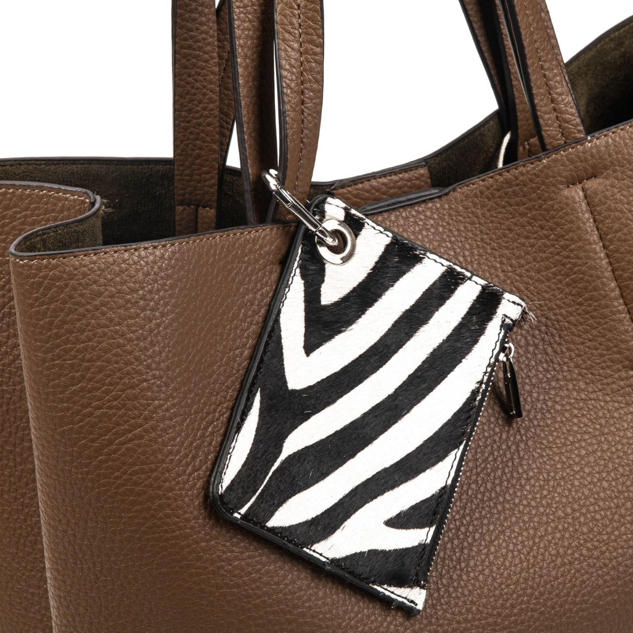 Bolso Mujer Grande De Moda Con Monedero Animal Print – Shopper Elegante De Eco-Cuero Negro O Marrón