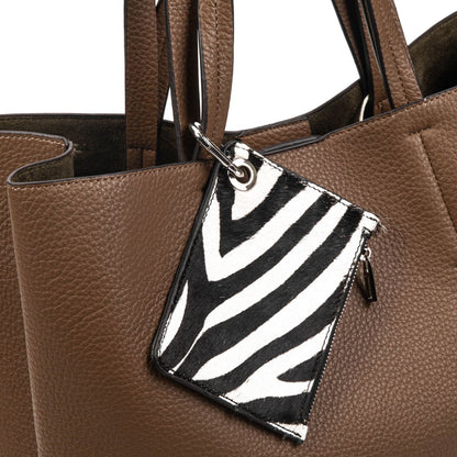 Bolso Mujer Grande De Moda Con Monedero Animal Print – Shopper Elegante De Eco-Cuero Negro O Marrón