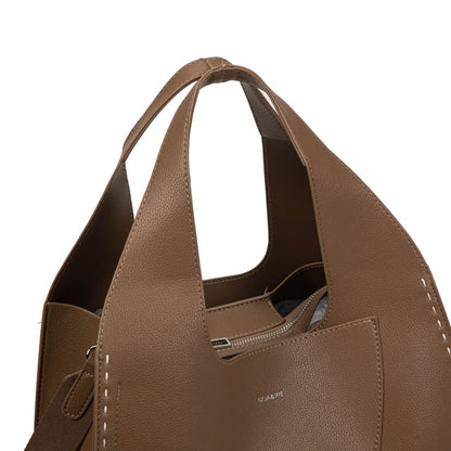 Bolso Mujer De Moda Con Bandolera Desmontable – Shopper Elegante De Eco-Cuero Grande En Negro, Marrón O Burdeos