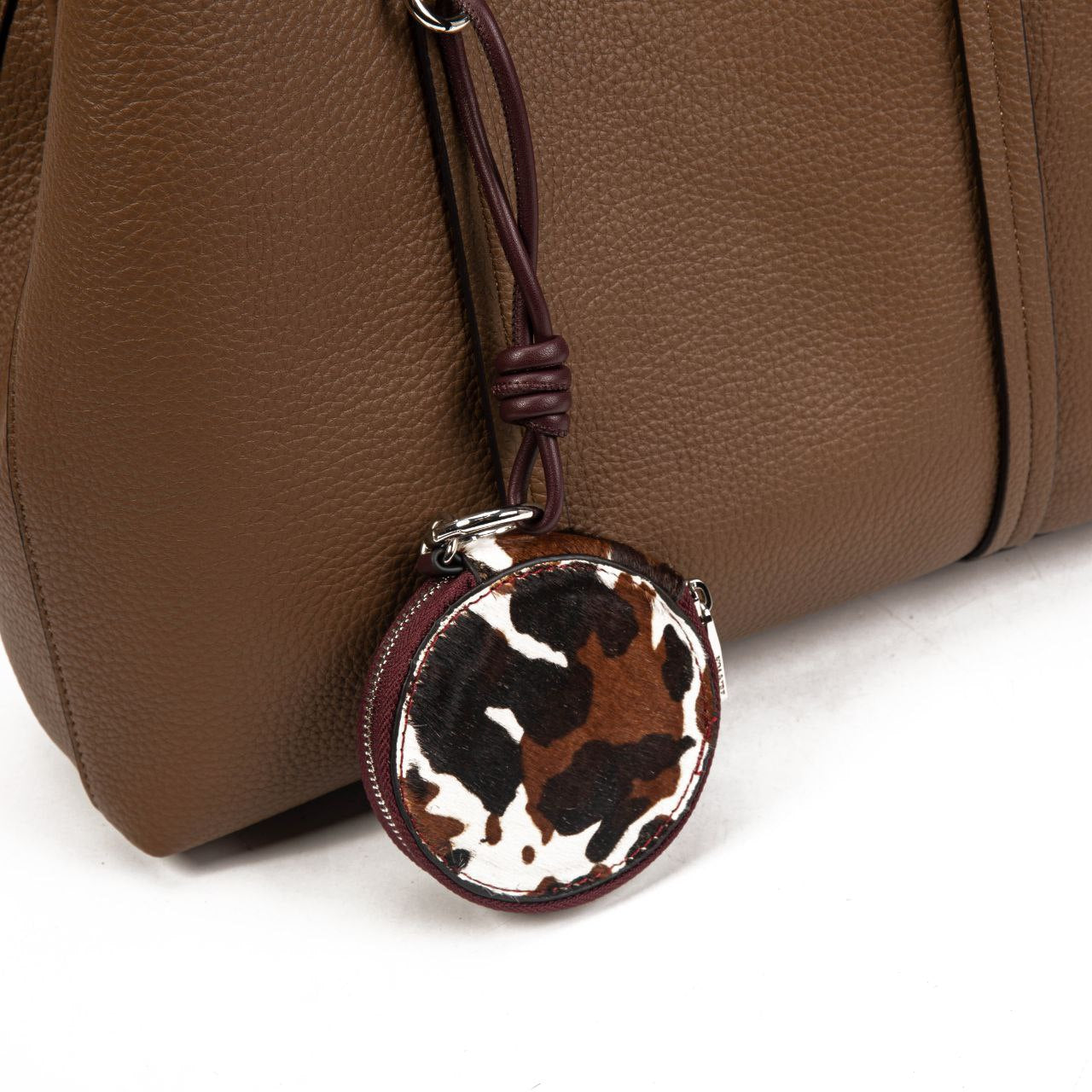 Bolso Mujer Grande De Moda Con Monedero Redondo Animal Print – Shopper Elegante De Eco-Cuero Marrón O Negro