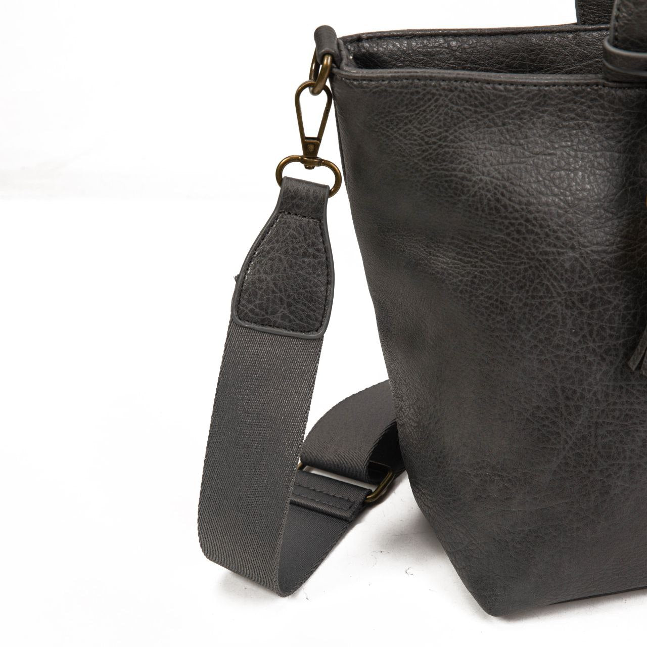 Bolso Mujer Vintage De Moda Con Borla – Bandolera Elegante De Eco-Cuero Grande En Negro, Marrón, Gris, Verde O Kaki