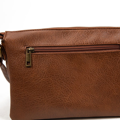 Bolso Bandolera Mujer Vintage De Moda Con Borla – Cartera Pequeña De Eco-Cuero En Negro, Marrón, Verde, Gris O Kaki