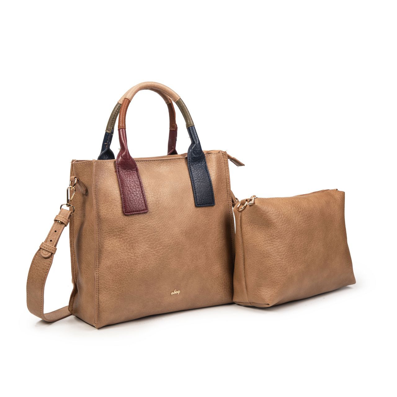 Bolso Mujer Elegante De Moda Con Asas Multicolor – Shopper De Eco-Cuero Con Bandolera En Negro, Burdeos O Kaki