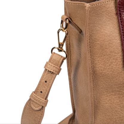 Bolso Mujer Elegante De Moda Con Asas Multicolor – Shopper De Eco-Cuero Con Bandolera En Negro, Burdeos O Kaki