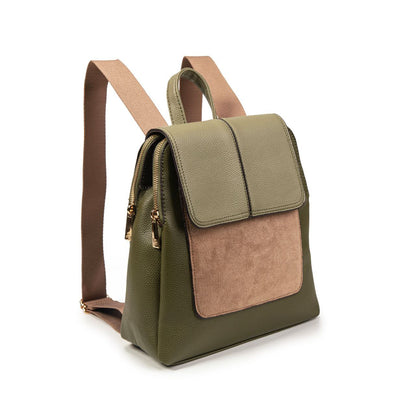 Bolso Mochila Mujer De Moda – Elegante Y Versátil, Doble Compartimento, Bolsillo Antirrobo, Tamaño 26×28×11 Para El Día A Día