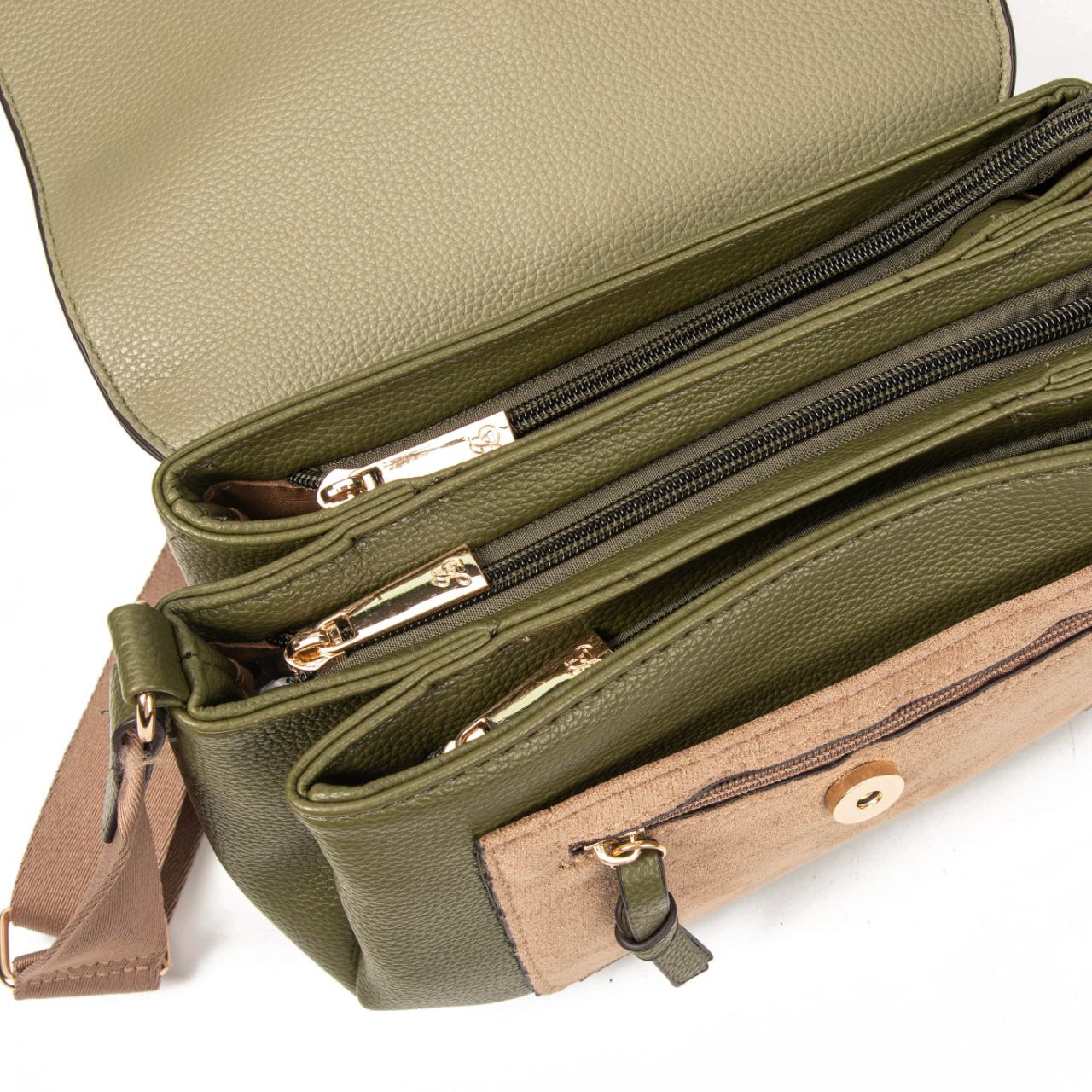 Bolso Bandolera Mujer De Moda – Cruzado Pequeño Elegante Con Triple Cremallera Y Bolsillo Antirrobo 25×16×10