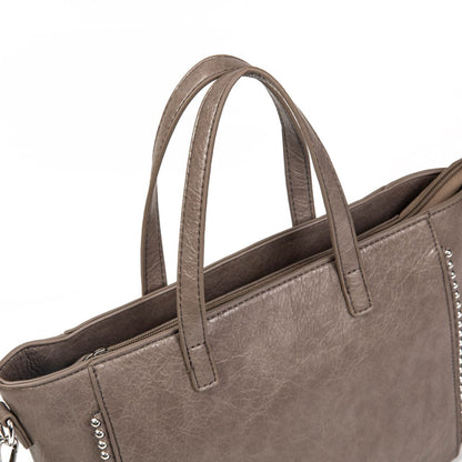 Bolso Mujer De Moda Tipo Tote Con Bandolera – Elegante Y Espacioso 32×20×11, Eco-Cuero Con Tachas, Ideal Para Oficina Y Día A Día