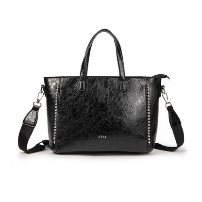 Bolso Mujer De Moda Tipo Tote Con Bandolera – Elegante Y Espacioso 32×20×11, Eco-Cuero Con Tachas, Ideal Para Oficina Y Día A Día